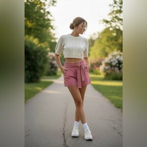 a new day High Waist Pink Shorts sz 10